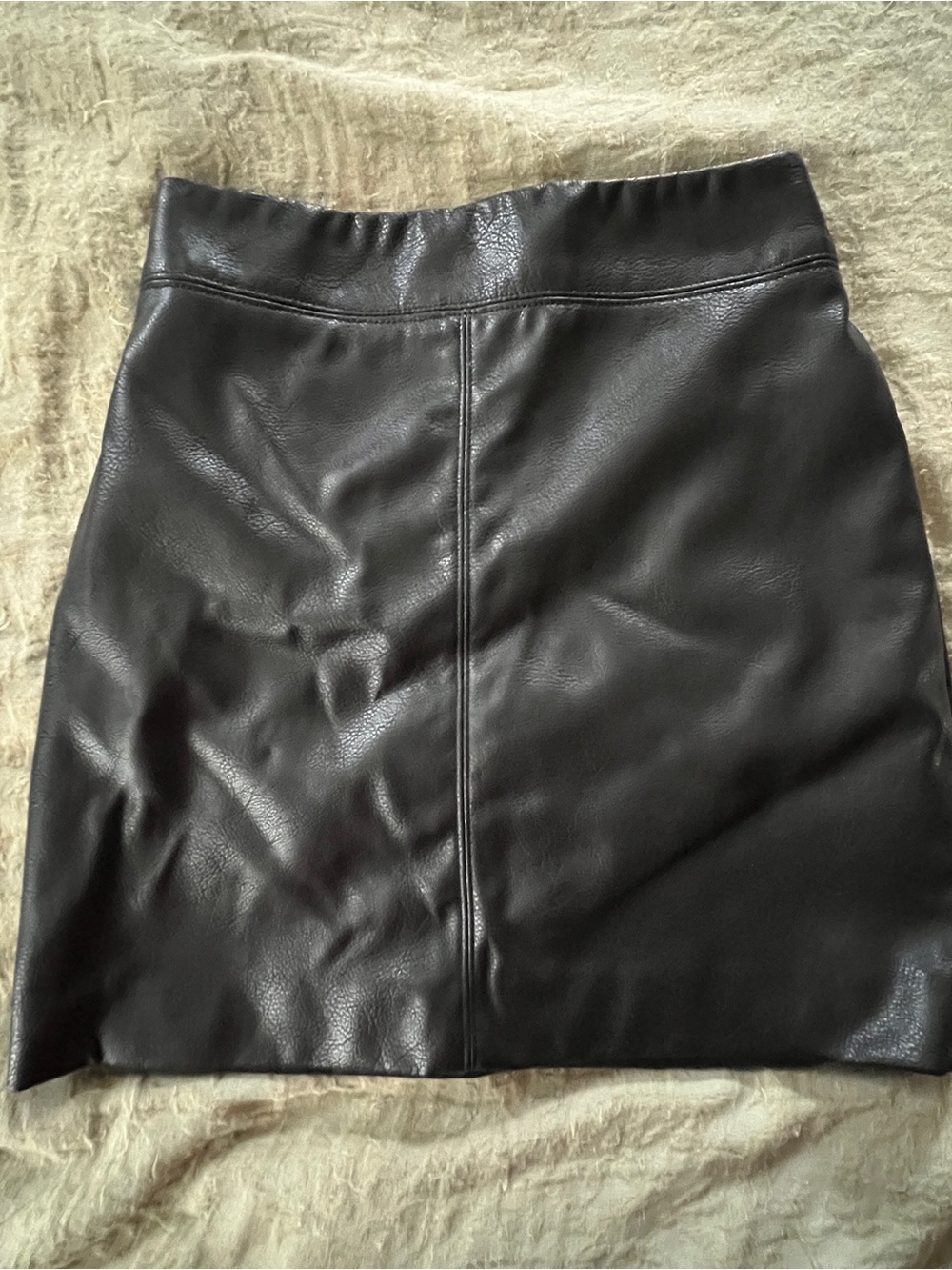 H&M Divided Women’s Faux Leather Mini Skirt Size 0 Punk Alternative Grunge Biker